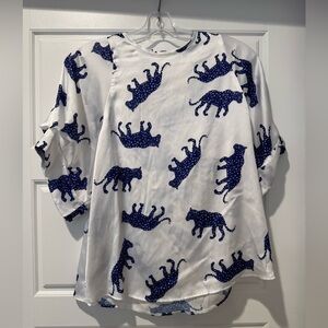 Koch women’s medium blue jaguar top cristiano made in America